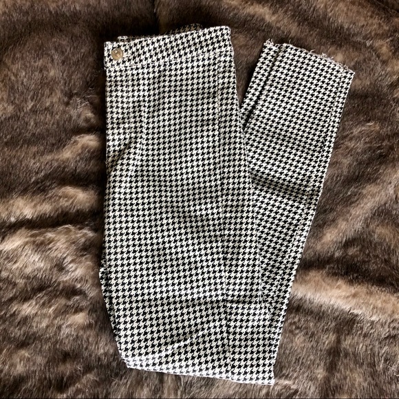 H&M Divided Super Skinny Houndstooth Ankle Jeans - Picture 2 of 4